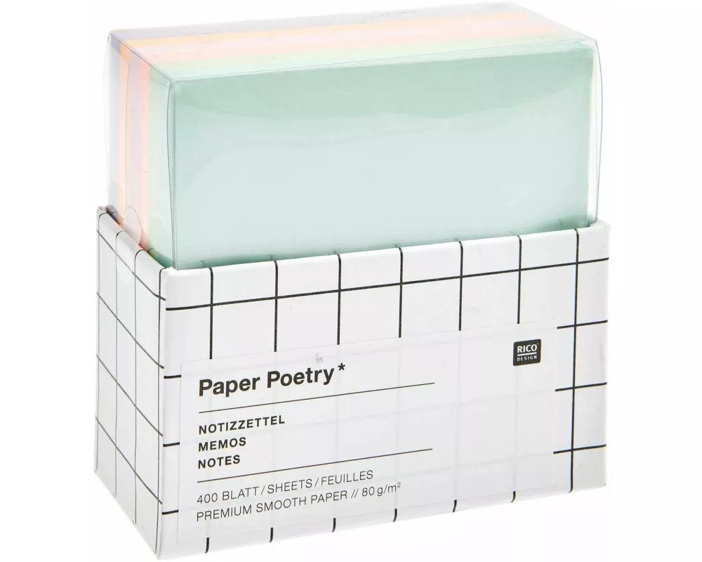 Notizzettel-Box Multicolor, FSC MIX, 400 Blatt, 9 x 9 cm