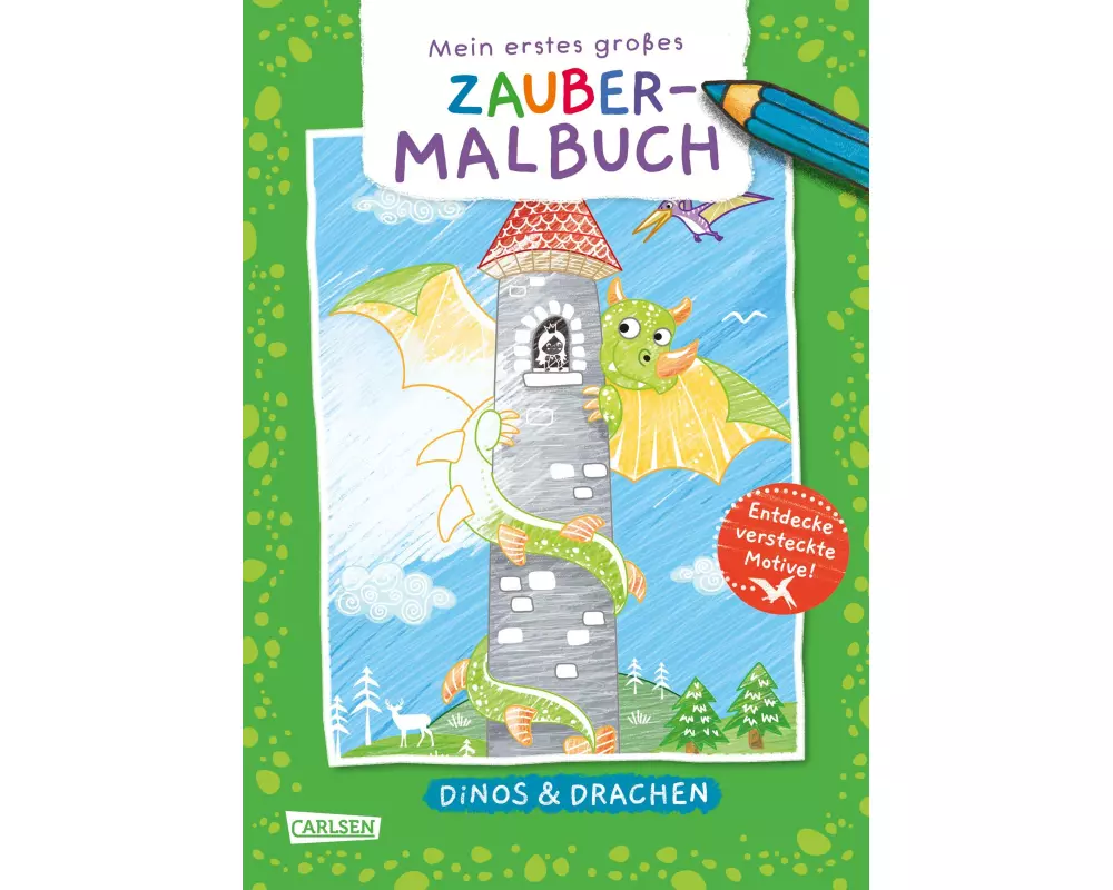 Ausmalbilder für Kita-Kinder: Mein erstes großes Zauber-Malbuch: Dinos & Drachen