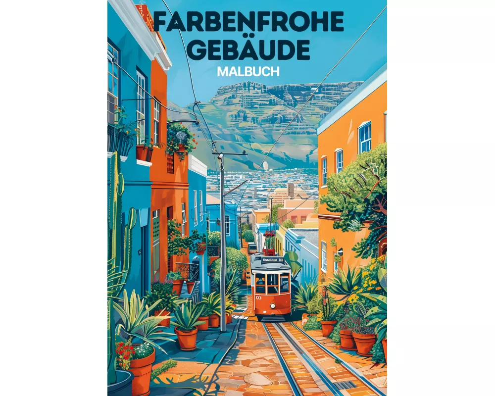 Malbuch - Farbenfrohe Gebäude