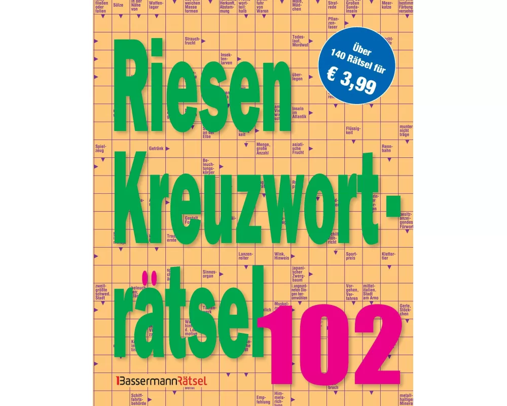 Riesen-Kreuzworträtsel 102 (5 Exemplare à 3,99 €)