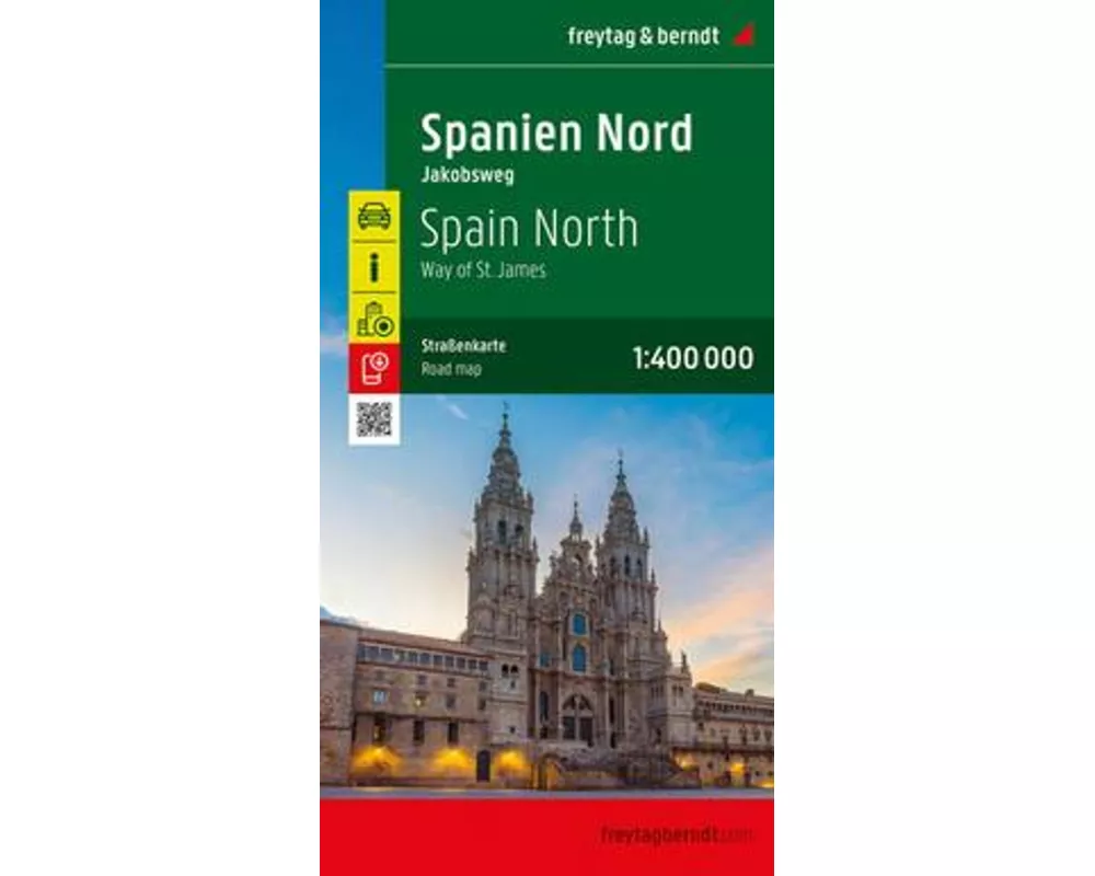 Spanien Nord - Jakobsweg, Straßenkarte 1:400.000, freytag & berndt