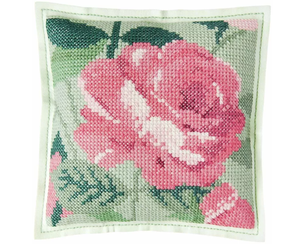 Filzkissen zum Besticken, Rose, 42x42cm