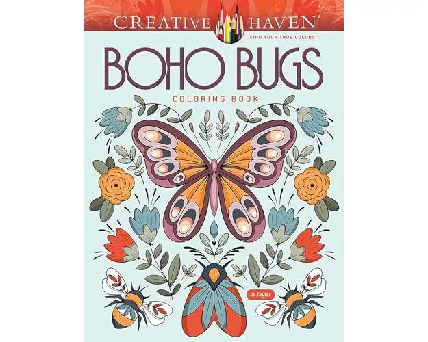 Creative Haven Boho Bugs Coloring Book