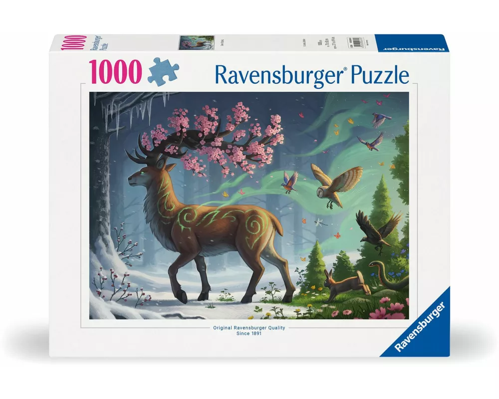 Erwachsenenpuzzle 1000 Teile - Der Hirsch als Frühlingsbote