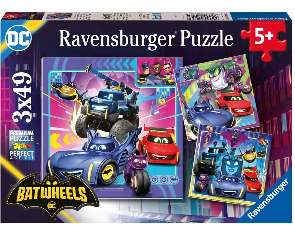 Kinderpuzzle 3x49 Teile - Batwheels - An alle Batwheels!