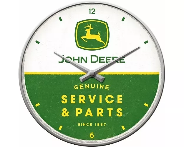 Wanduhr. John Deere / Service & Parts / Ø 31.0 cm