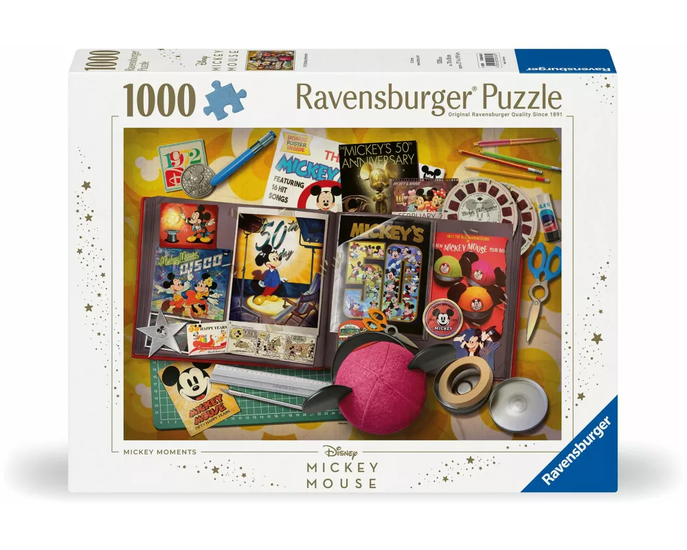 Erwachsenenpuzzle 1000 Teile - Disney Micky Maus - 1970 Mickey Moments