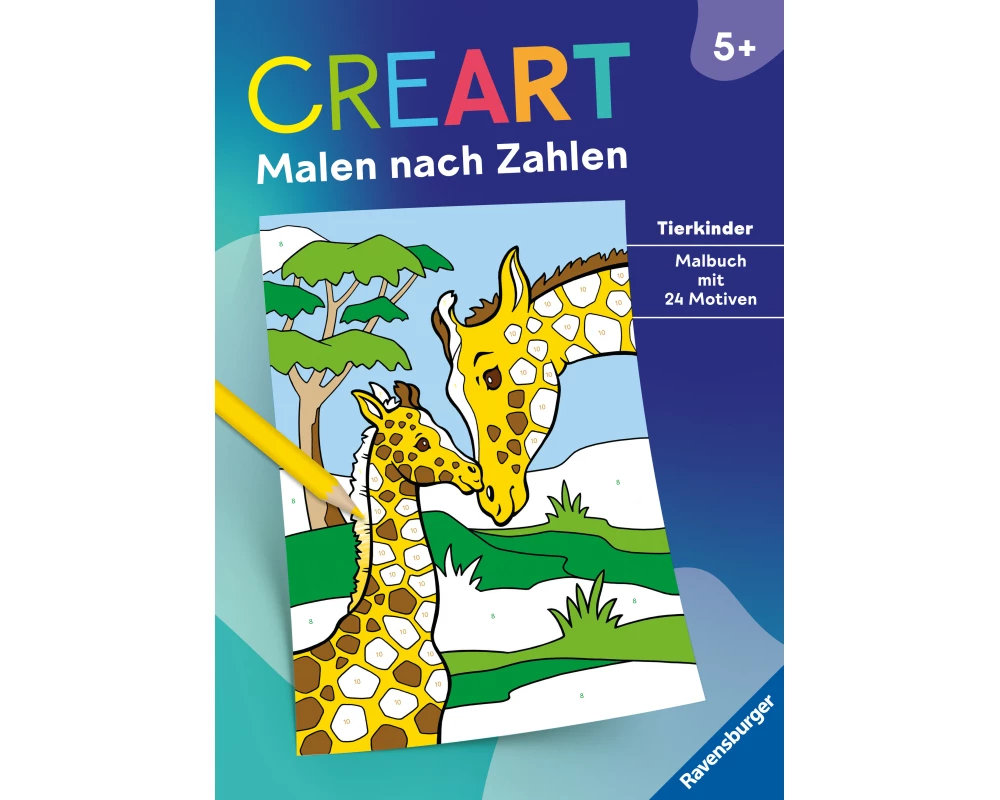 CreArt Malen nach Zahlen ab 5: Tierkinder