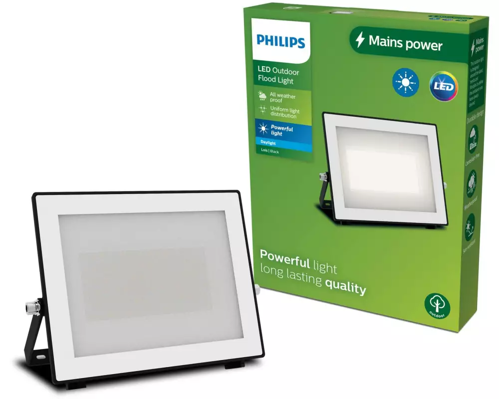 Philips Lois Flutlicht 50W 5000K IP65 schwarz 50 W