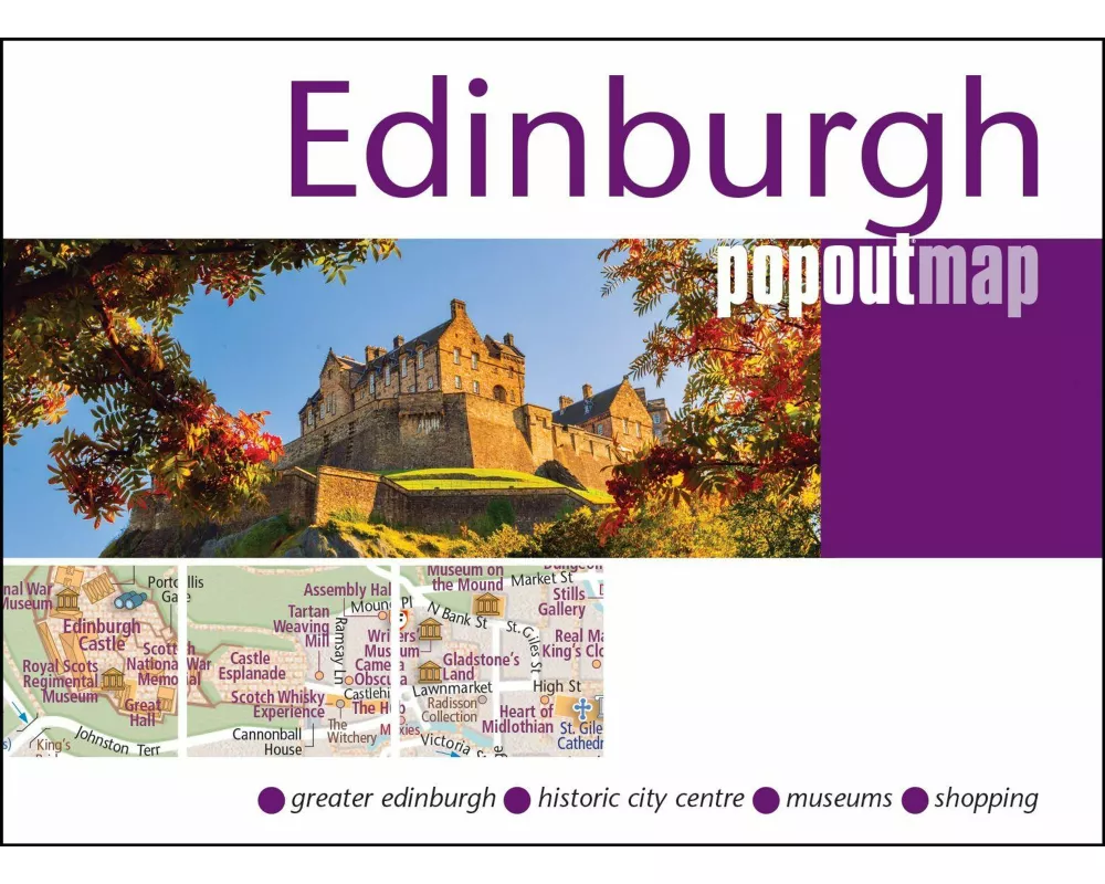 Edinburgh PopOut Map - pocket size, pop up map of Edinburgh city centre