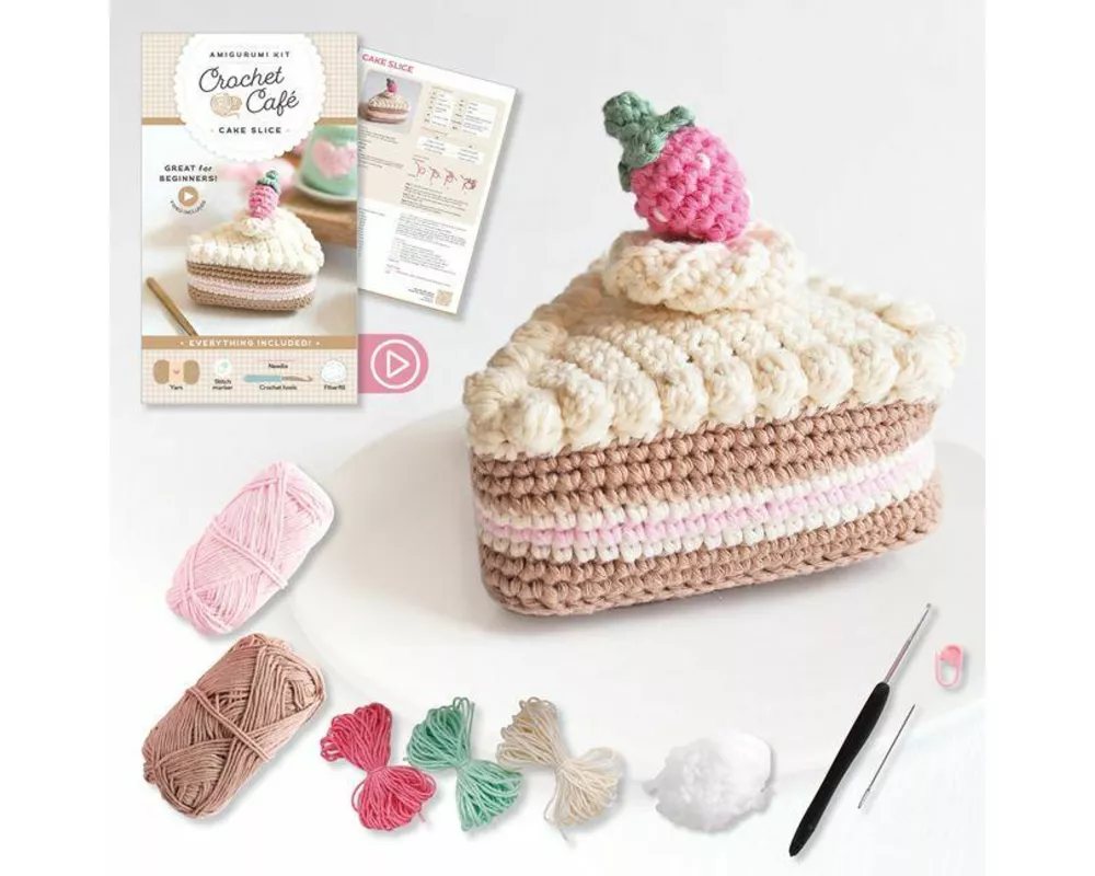 Crochet Café Amigurumi Kit Cake Slice