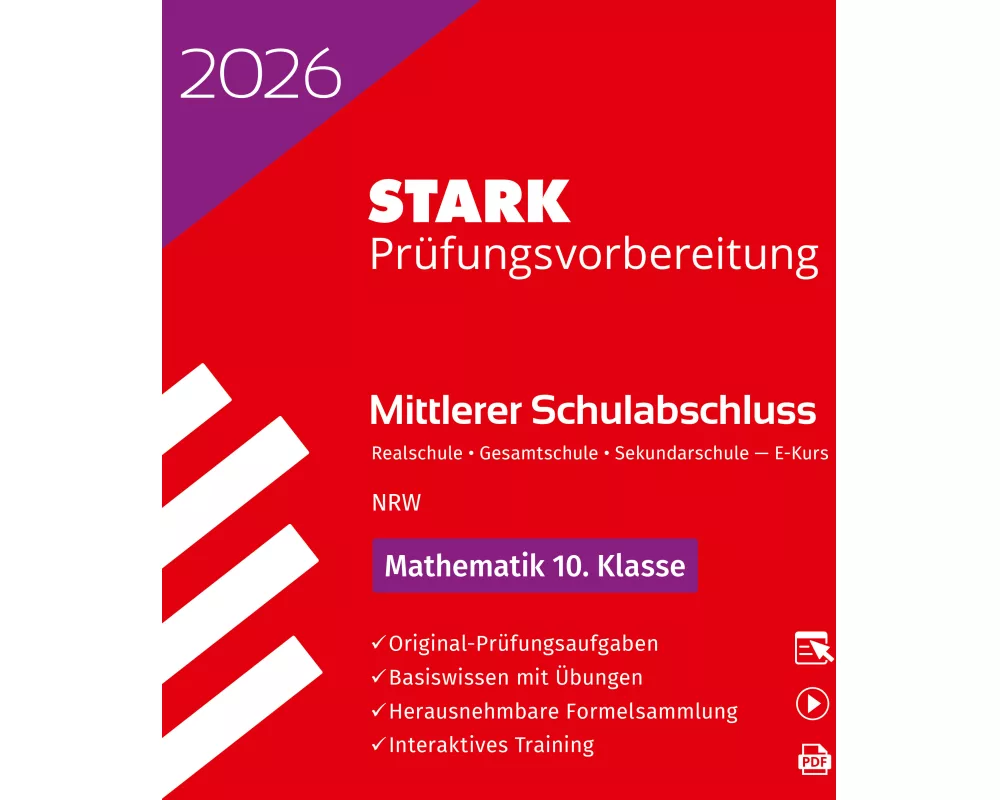 STARK Mathematik E-Kurs - Mittlerer Schulabschluss (MSA) 2026 NRW Realschule/Gesamtschule/Sekundarschule - Prüfungsvorbereitung