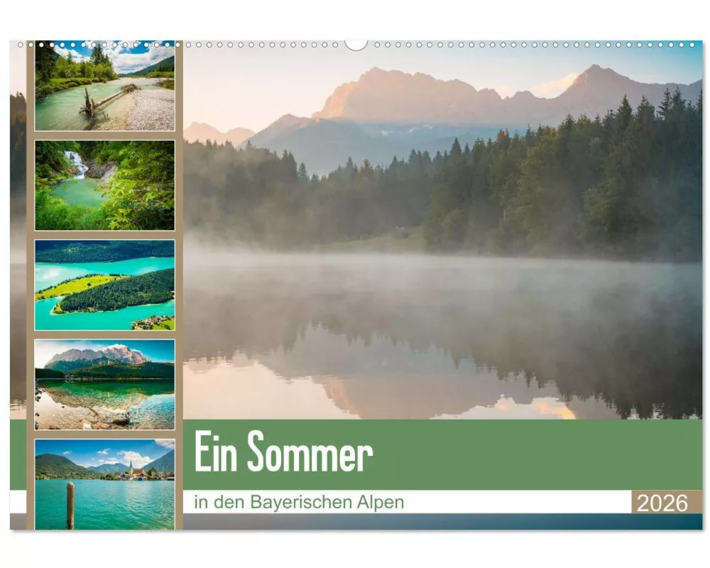Ein Sommer in den Bayerischen Alpen (Wandkalender 2026 DIN A2 quer), CALVENDO Monatskalender