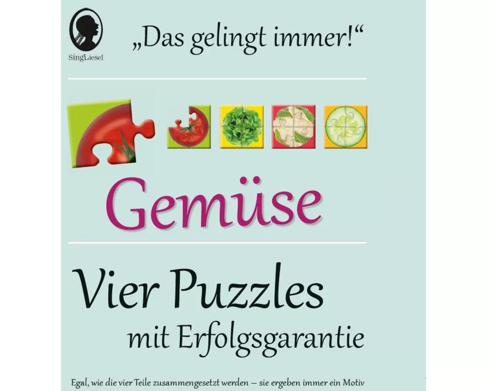 Das "Gelingt immer"-Puzzle Gemüse. Das Puzzle-Spiel für Senioren mit Demenz