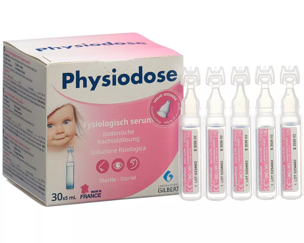 Physiodose Kochsalzlösung steril 30 x 5 ml