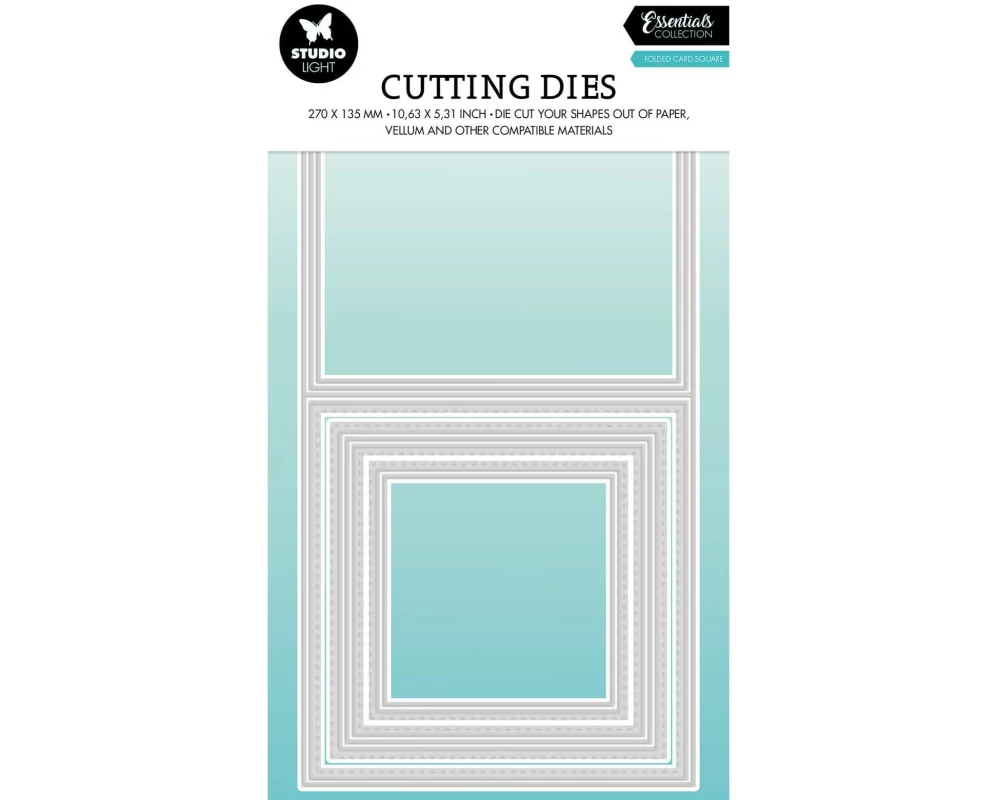 Studio Light Stanzschablone Klappkarte Essentials 270x135x1 mm, 9 Stück