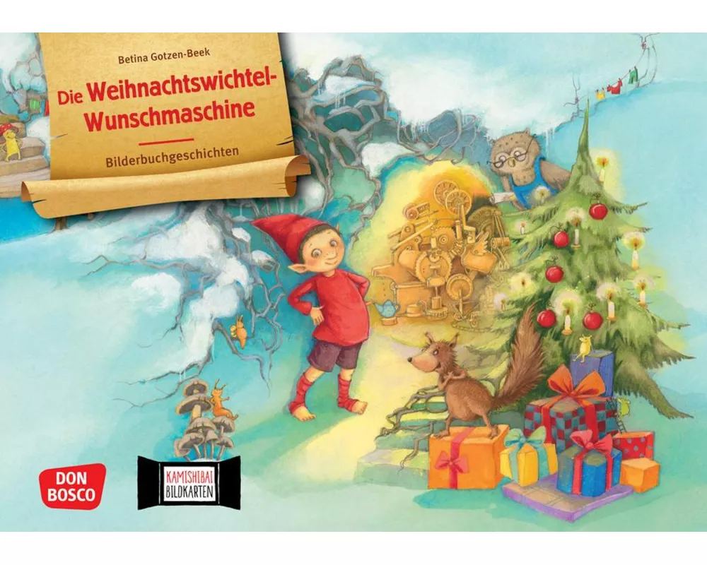 Die Weihnachtswichtel-Wunschmaschine. Kamishibai Bildkartenset