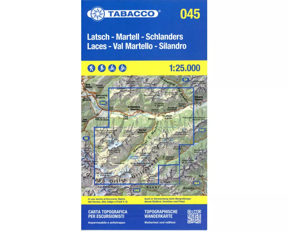 Tabacco Wandern Latsch Martell 1:25000
