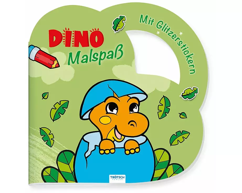 Trötsch Malbuch Stickermalbuch Dino Malspaß