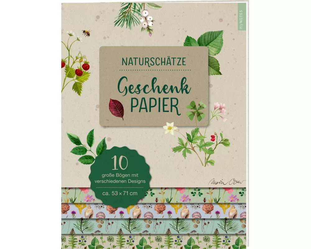 myNOTES Papeterie: Geschenkpapier Naturschätze