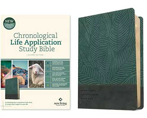 NLT Chronological Life Application Study Bible, Second Edition (Leatherlike, Palm Forest Teal)