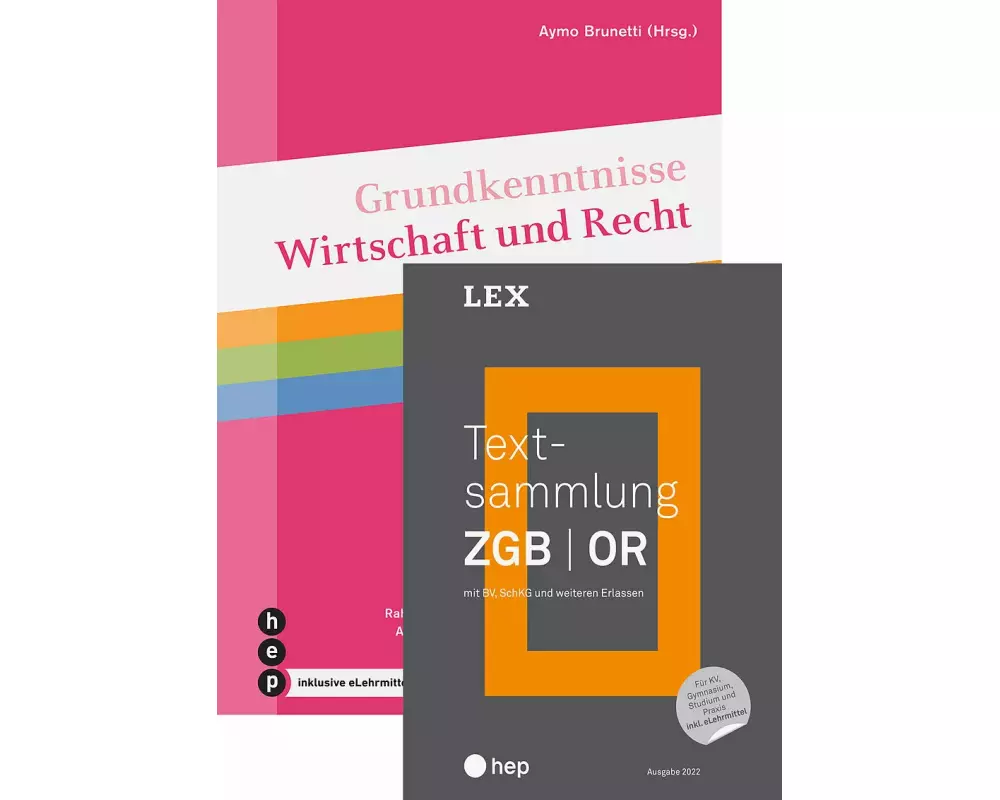 Spezialangebot «Textsammlung ZGB | OR» und «Grundkenntnisse Wirtschaft und Recht»