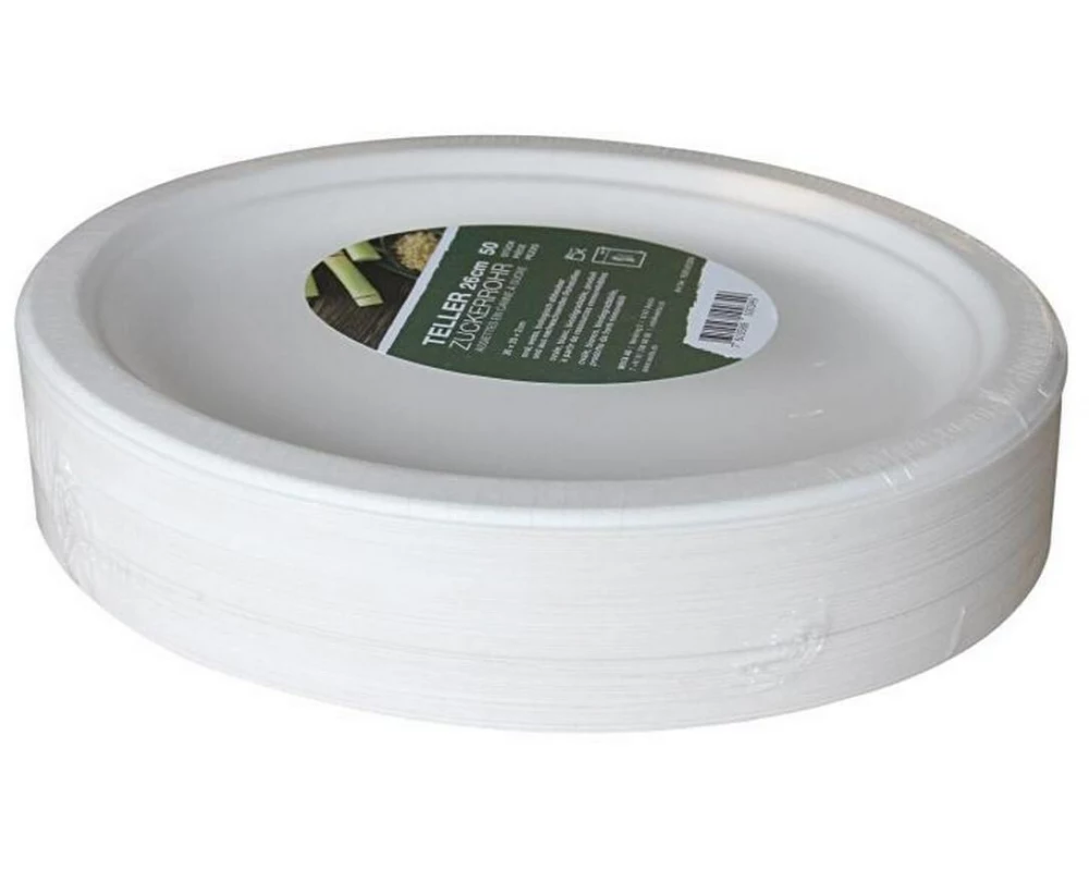 Weita Einwegteller 26 x 20 cm 50 Stück, Weiss