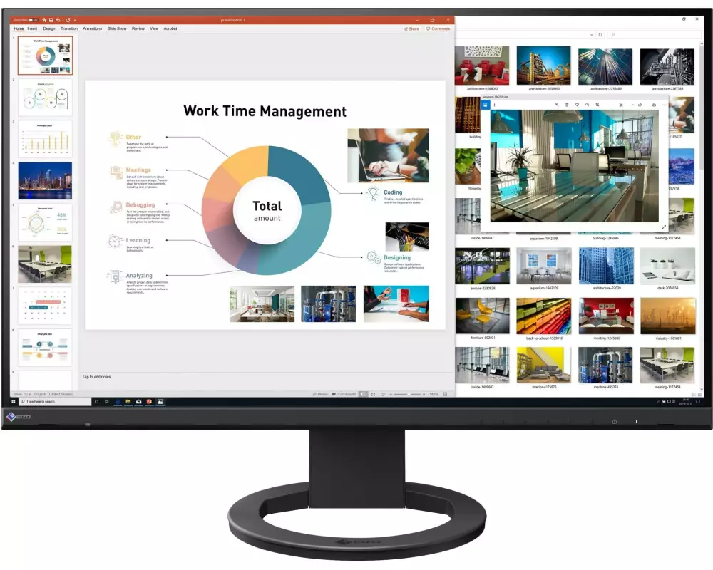 EIZO Monitor EV2760-Swiss Edition Schwarz