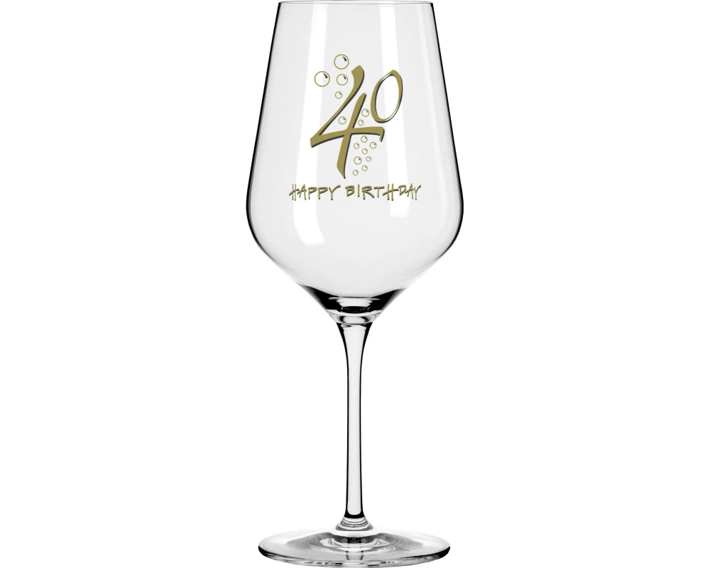 Wate Weinglas Happy Birthday "40"