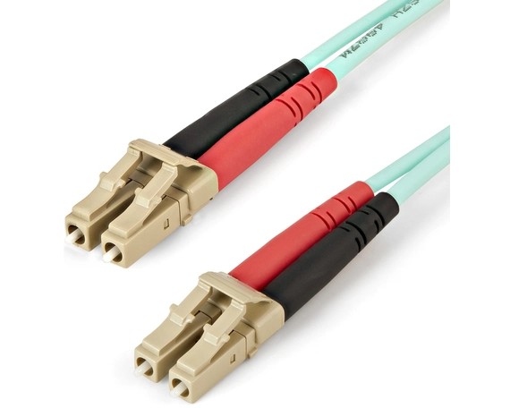 StarTech.com 2m (6ft) LC/UPC to LC/UPC OM4 Multimode Fiber Optic Cable, 50/125ï ½m LOMMF/VCSEL Zipcord Fiber, 100G, LSZH Fiber Patch Cord