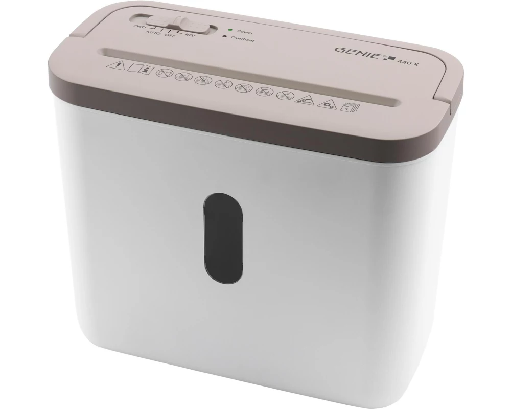 Genie Aktenvernichter 440X Weiss/Braun P4, 4 Blatt