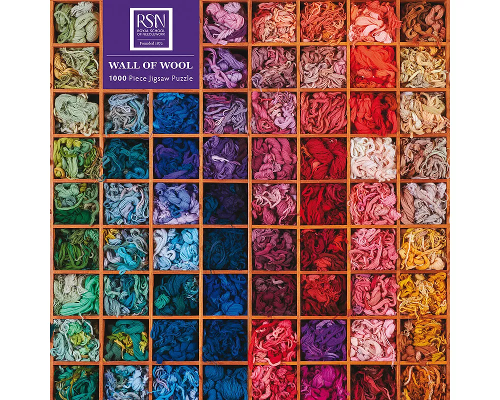 Adult Sustainable Jigsaw Puzzle: Royal School of Needlework: Wall of Wool