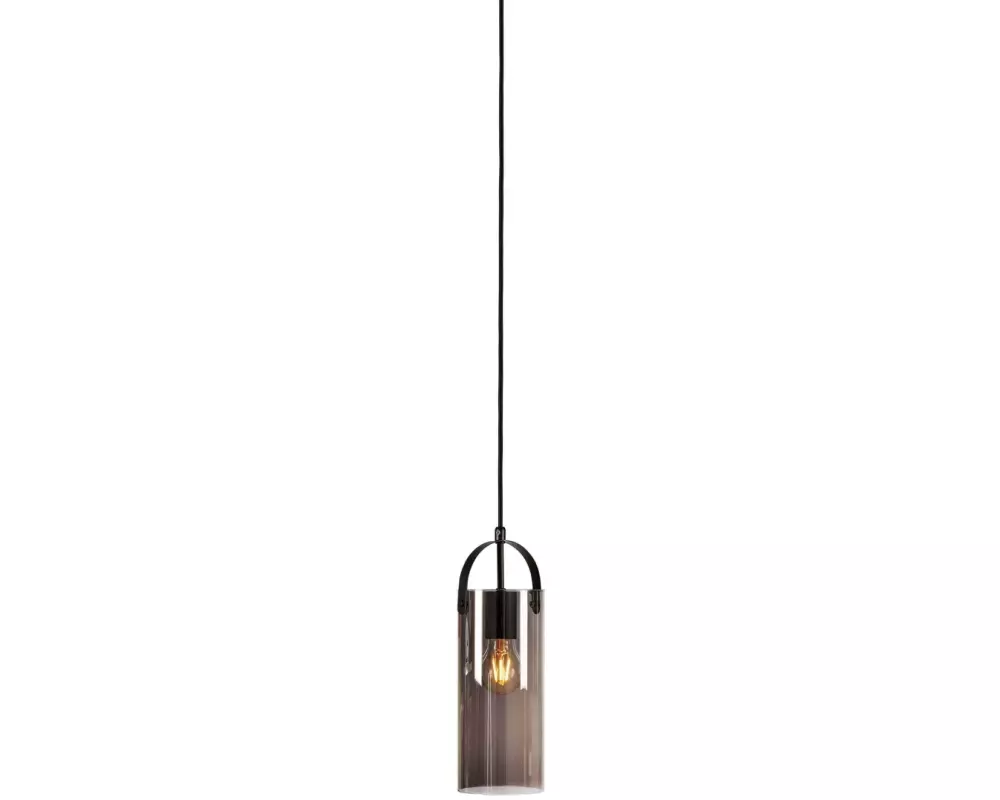 Markslöjd Pendelleuchte Glory, Ø 12 cm, E27, Schwarz/ Smoke