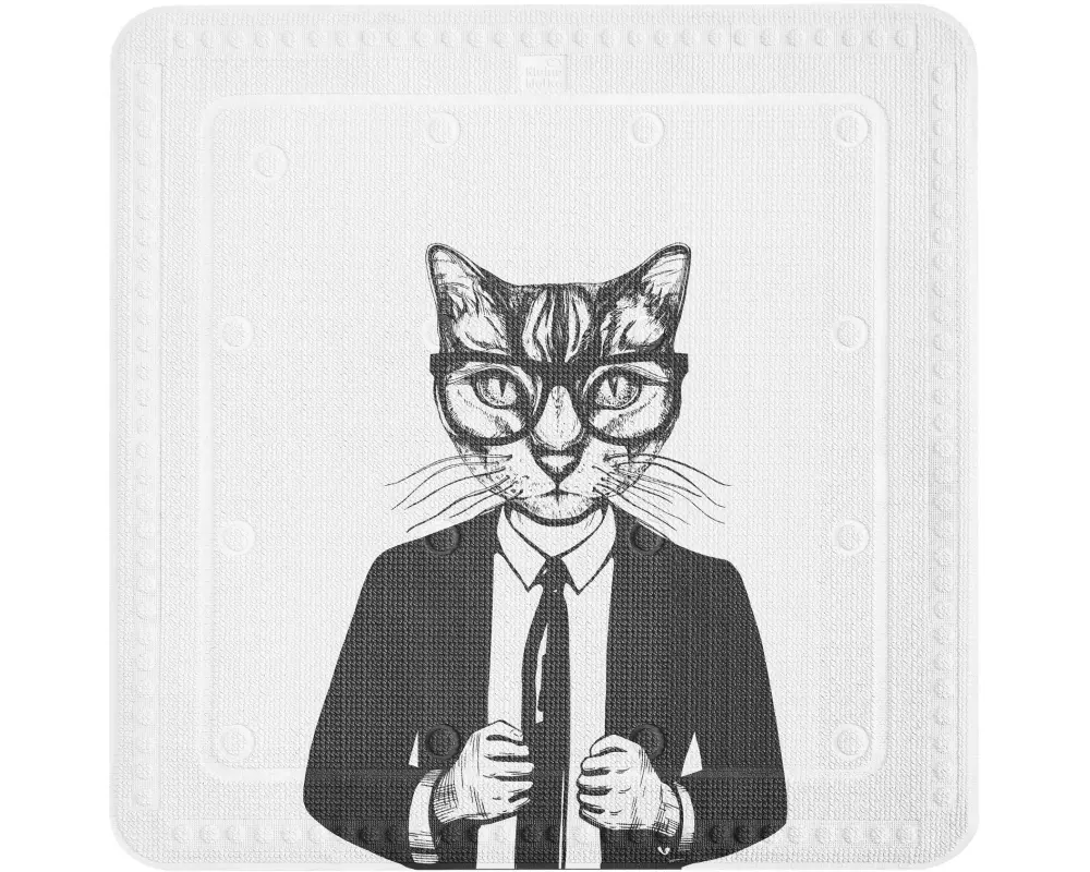 Kleine Wolke Duschwanneneinlage Kalli 55 x 55 cm, Schwarz/Weiss