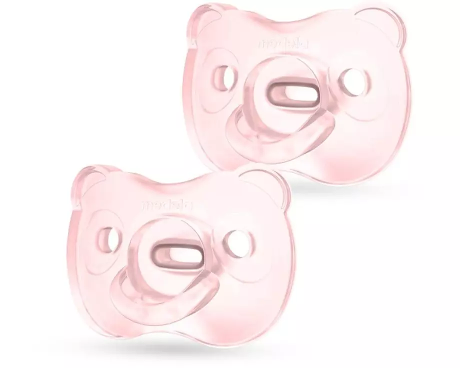 Medela Baby Nuggi Soft Silicone 2 Stk. 6 - 18 Mt. rosa