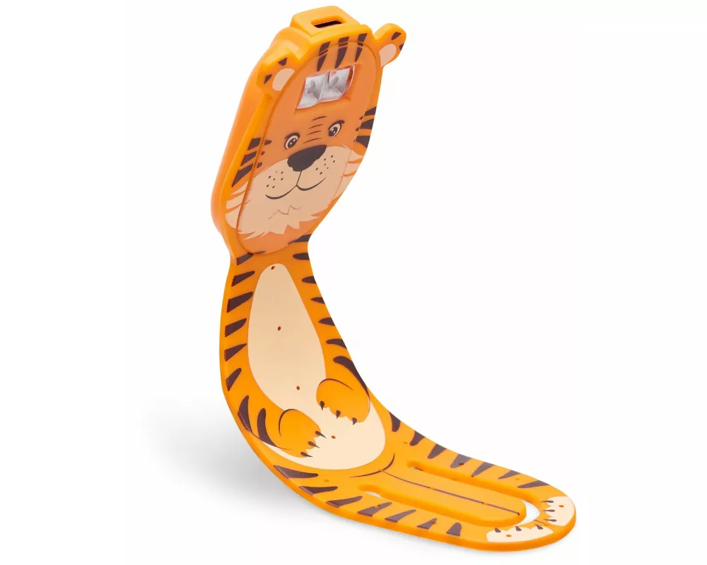 Flexilight Pals RC (Tiger) - wiederaufladbares Leselicht - 2 in 1 Leselampe & Lesezeichen - LED Leselicht - Geschenk für Leser, Buchliebhaber - Deutsc