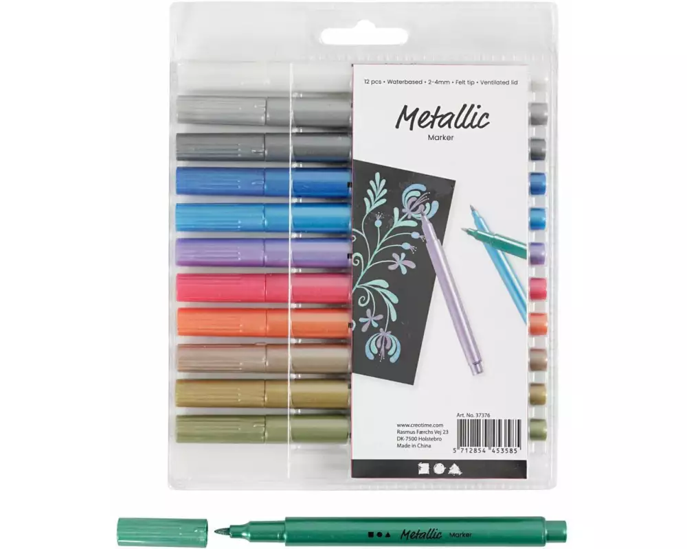 Creativ Company Filzstift Metallic 12 Stück