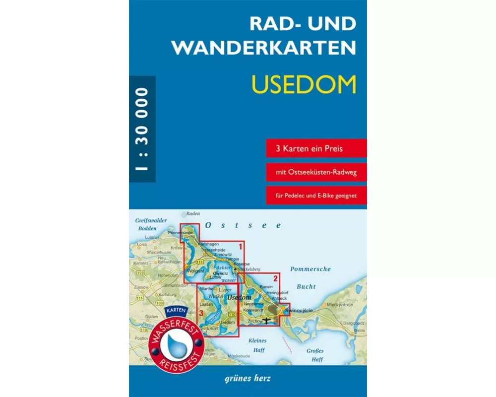 Rad- und Wanderkarten-Set: Usedom