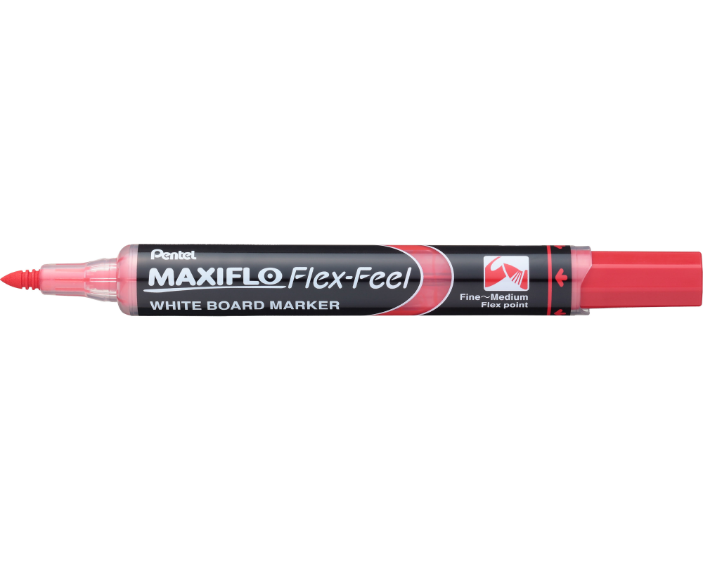 PENTEL Whiteboard Marker MAXIFLO 4mm MWL5SBF-BX rot, Flex Feel