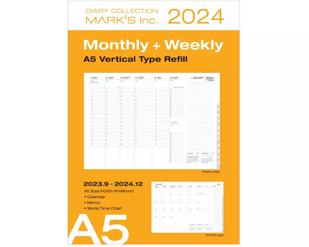 MARK'S 2023/2024, A5 Vertical Type Refill