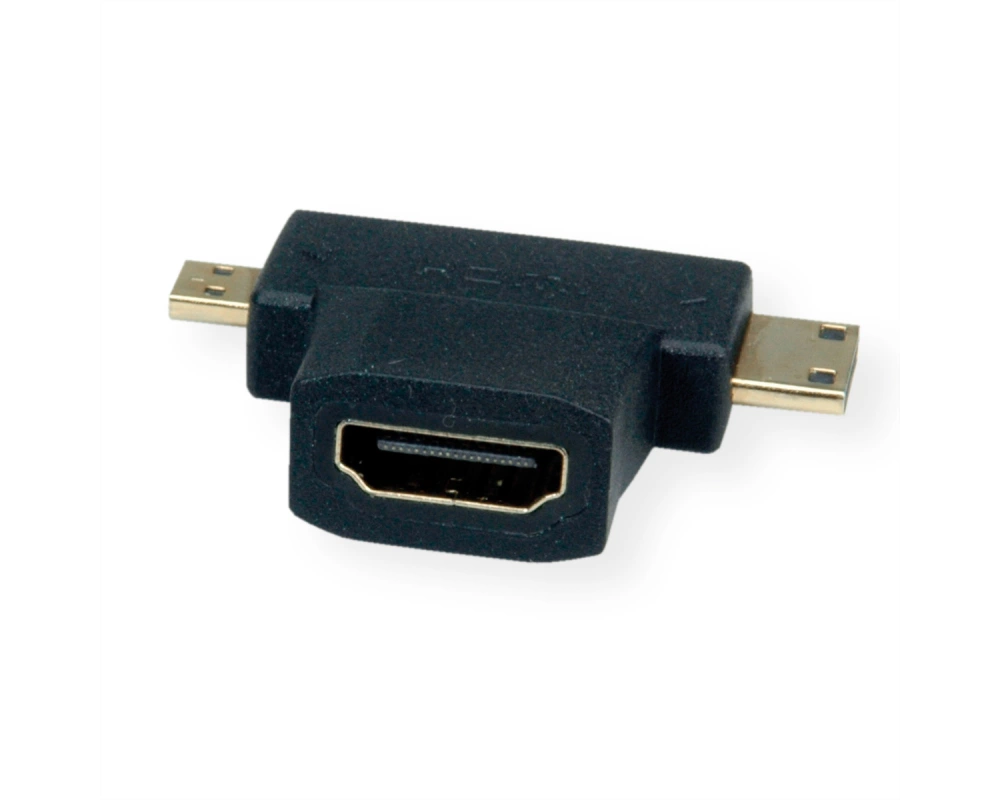 VALUE HDMI T-Adapter HDMI - HDMI Mini + HDMI Micro