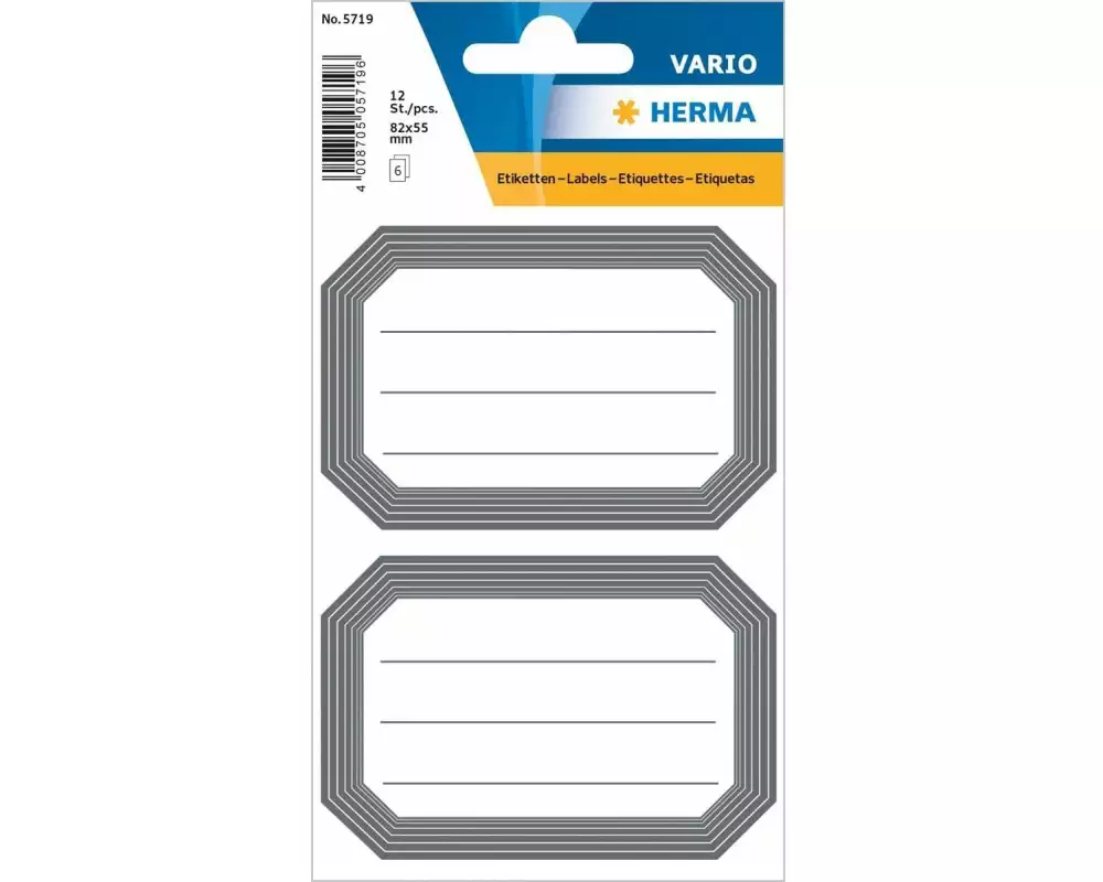 Herma Stickers Schuletiketten Grau