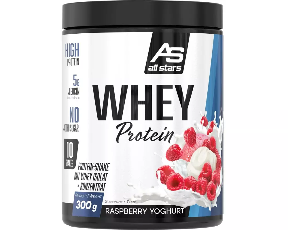 All Stars Whey Protein 100% Raspberry & Joghurt, 300 g