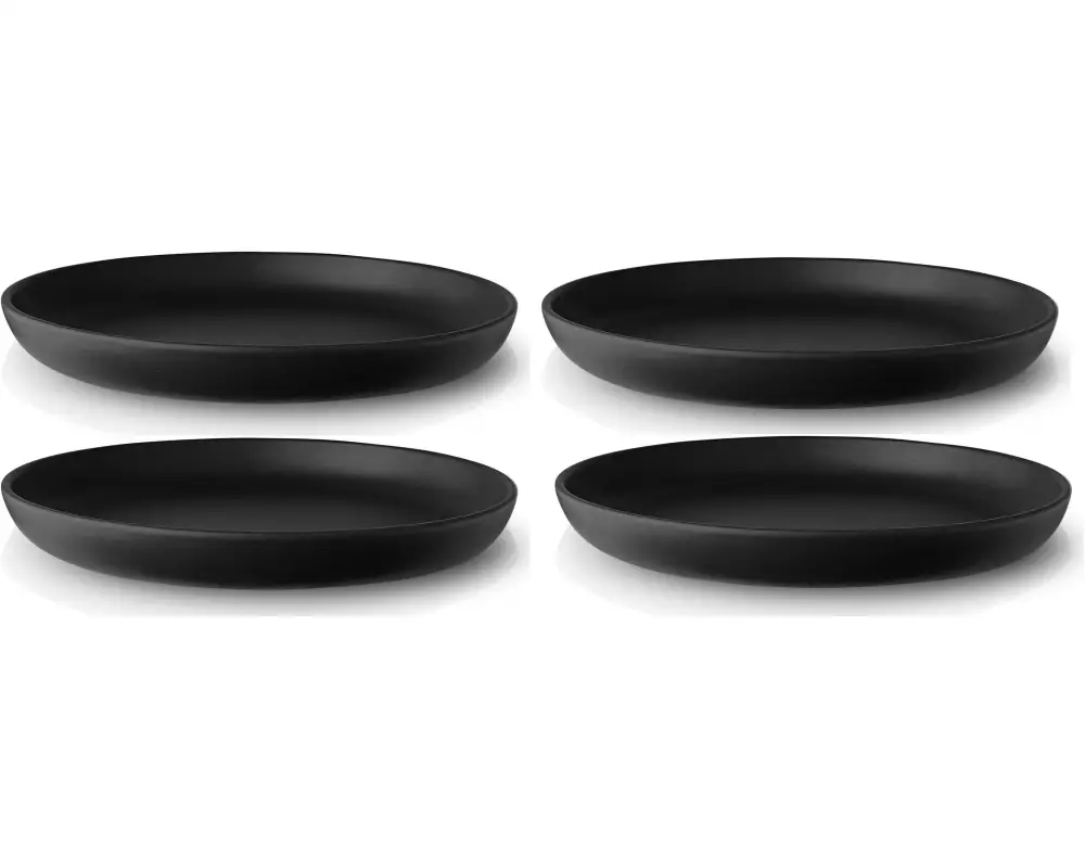 Eva Solo Frühstücks- & Dessertteller Nordic Kitchen 4 Stück, Schwarz