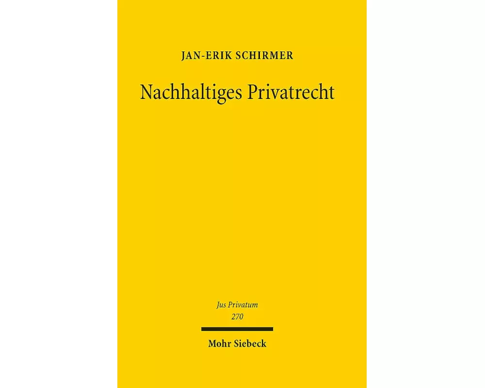 Nachhaltiges Privatrecht