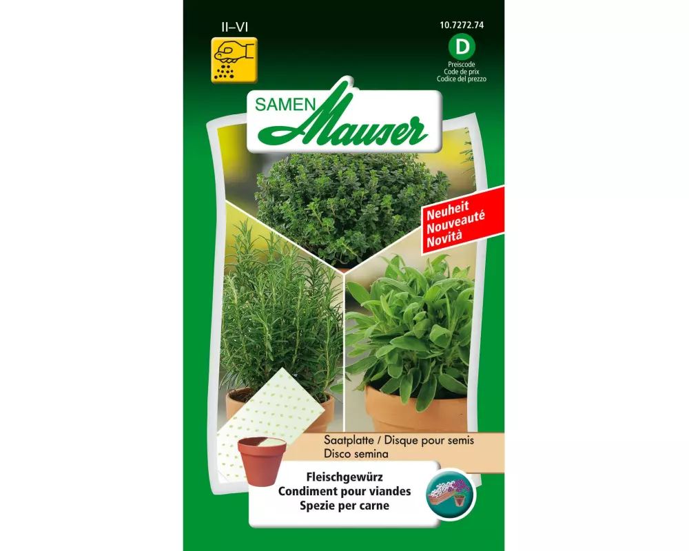 Samen Mauser Saatplatte Urban Gardening Fleischgewürz