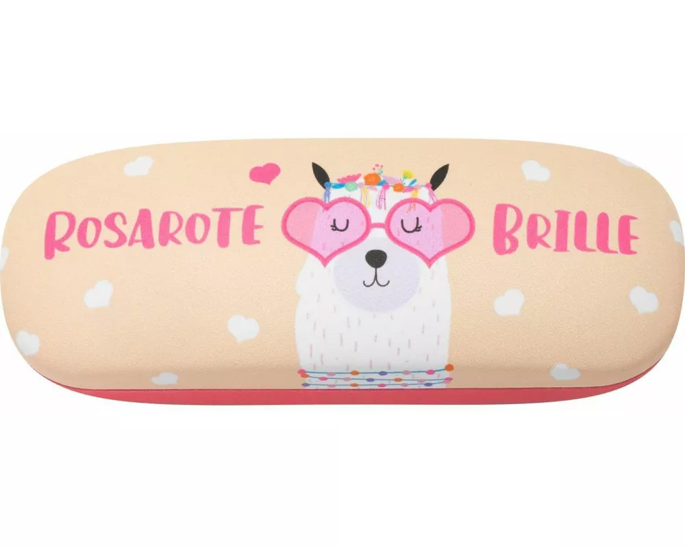 GRUSS & CO 47971 Brillenetui Motiv Rosarote Brille, Hartschale