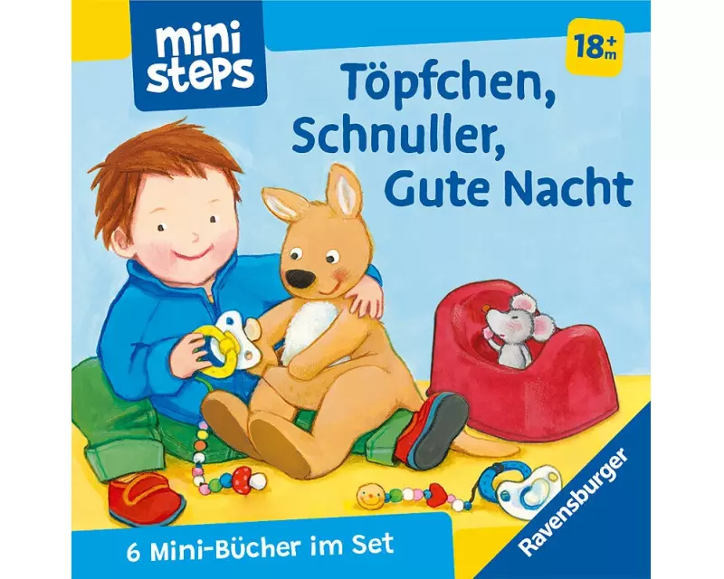 ministeps Mein erster Bücher-Würfel: Töpfchen, Schnuller, Gute Nacht (Bücher-Set) - ab 18 Monate