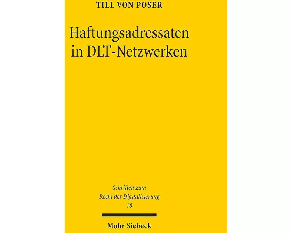 Haftungsadressaten in DLT-Netzwerken