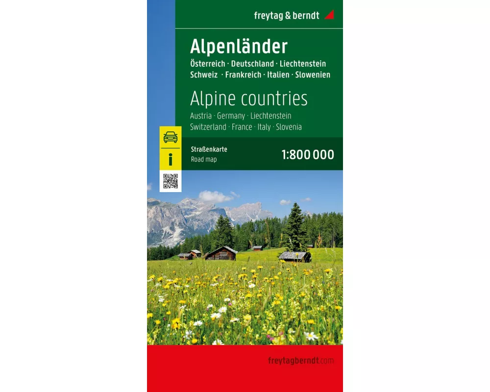 Alpenländer, Straßenkarte 1:800.000, freytag & berndt